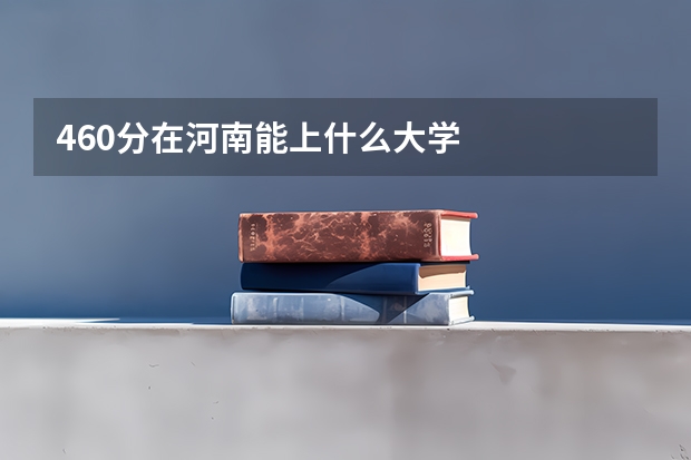 460分在河南能上什么大学