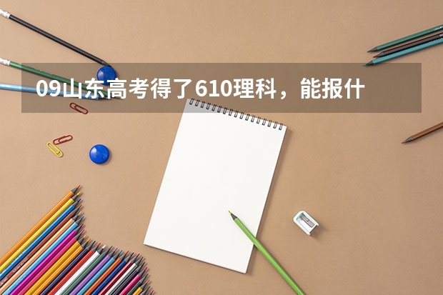 09山东高考得了610理科，能报什么学校啊？