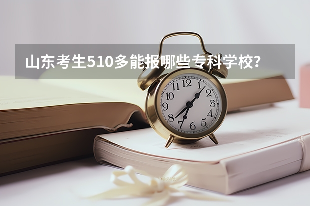 山东考生510多能报哪些专科学校？