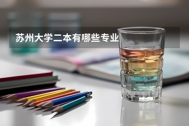 苏州大学二本有哪些专业