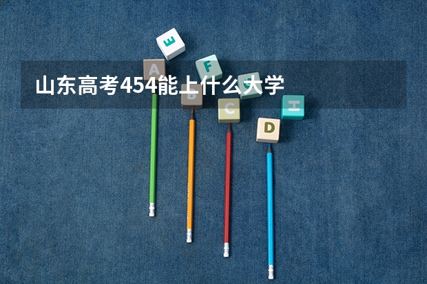 山东高考454能上什么大学