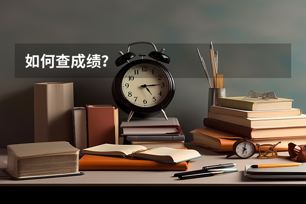 如何查成绩?