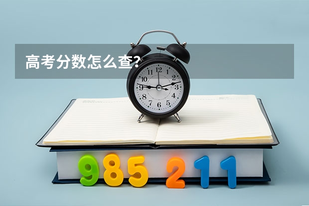 高考分数怎么查？