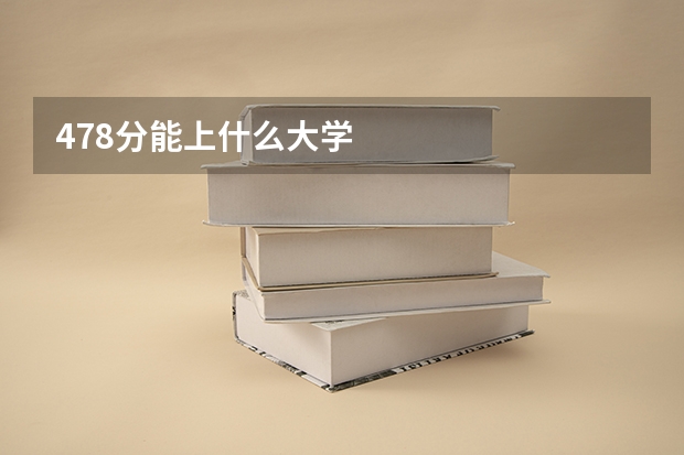 478分能上什么大学