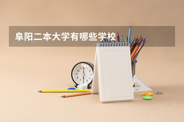 阜阳二本大学有哪些学校