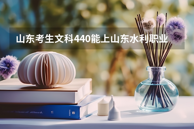 山东考生文科440能上山东水利职业学院吗