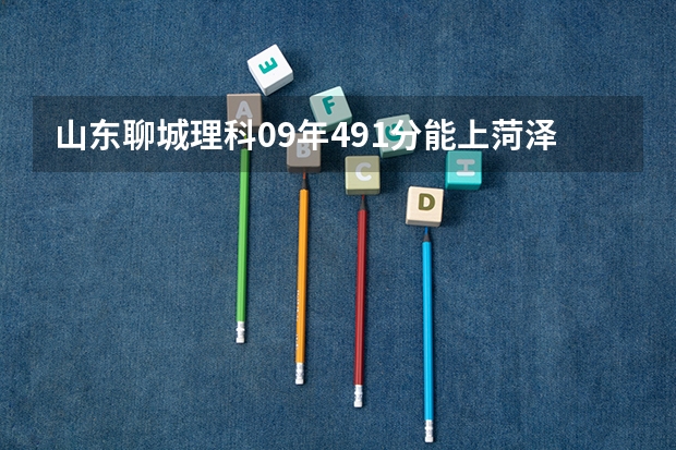 山东聊城理科09年491分能上菏泽学院一专吗