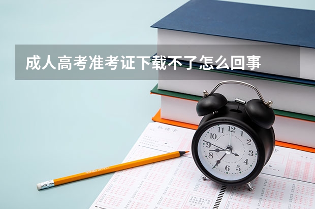 成人高考准考证下载不了怎么回事