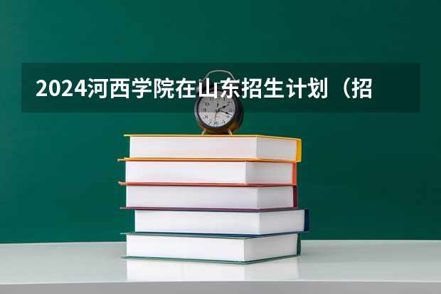 2024河西学院在山东招生计划（招生人数）