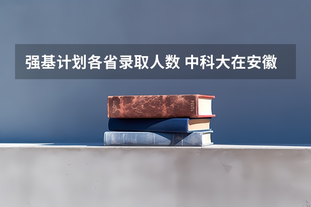 强基计划各省录取人数 中科大在安徽招生人数