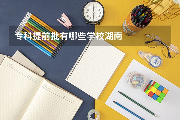 专科提前批有哪些学校湖南