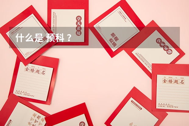 什么是 预科 ？