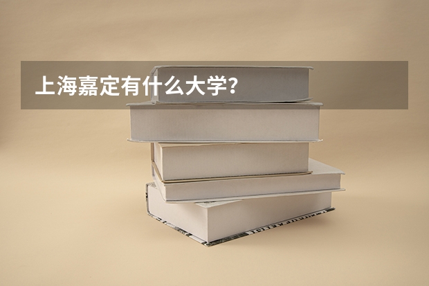 上海嘉定有什么大学？