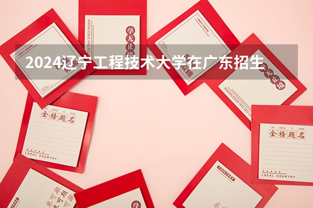 2024辽宁工程技术大学在广东招生计划（招生人数）