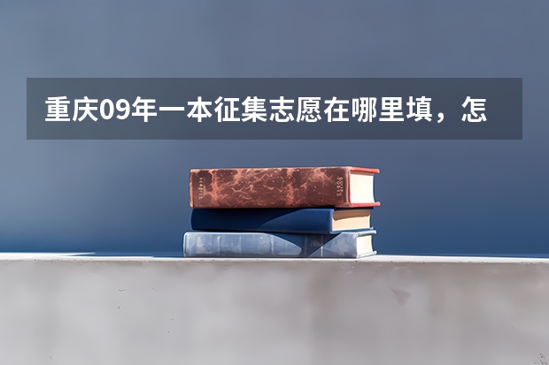重庆09年一本征集志愿在哪里填，怎么网站上还没有啊？急！！