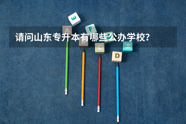 请问山东专升本有哪些公办学校?