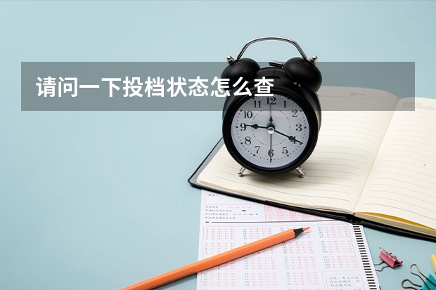 请问一下投档状态怎么查