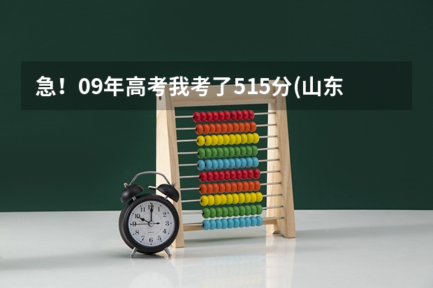 急！09年高考我考了515分(山东德州理科),上省内一专行吗,上什么院校好?我想学机算机系