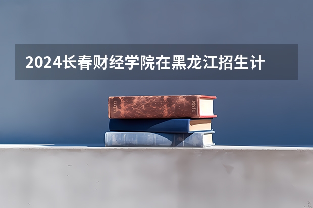 2024长春财经学院在黑龙江招生计划（招生人数）