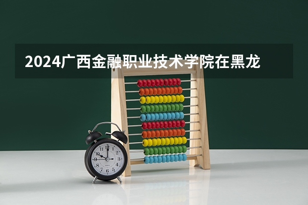 2024广西金融职业技术学院在黑龙江招生计划（招生人数）