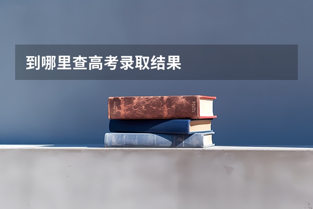 到哪里查高考录取结果