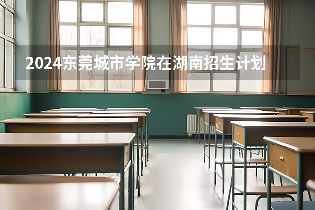 2024东莞城市学院在湖南招生计划（招生人数）