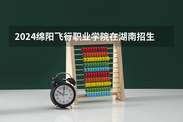 2024绵阳飞行职业学院在湖南招生计划（招生人数）
