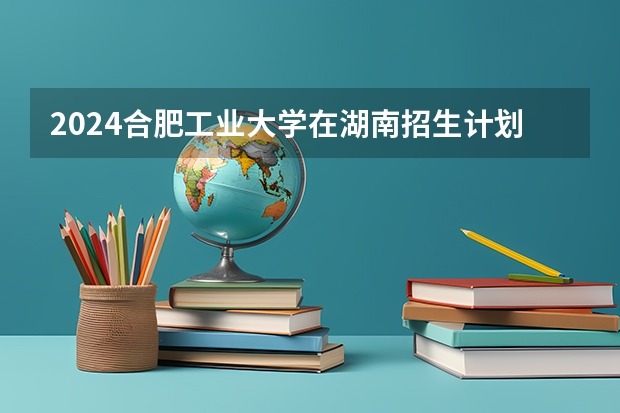 2024合肥工业大学在湖南招生计划（招生人数）