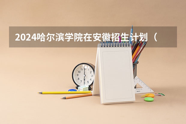 2024哈尔滨学院在安徽招生计划（招生人数）