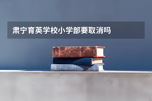 肃宁育英学校小学部要取消吗