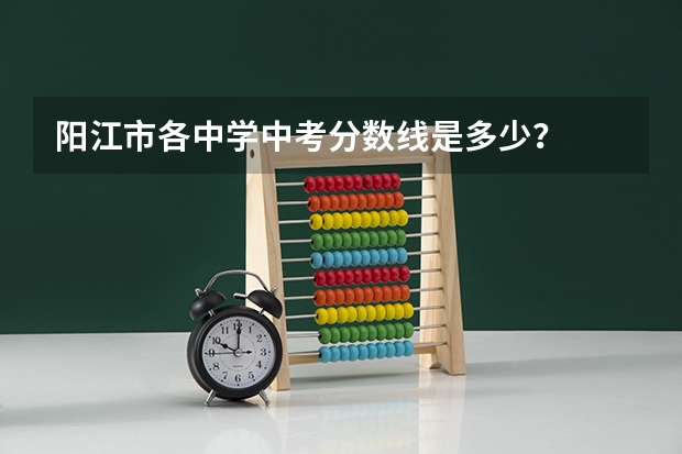 阳江市各中学中考分数线是多少?