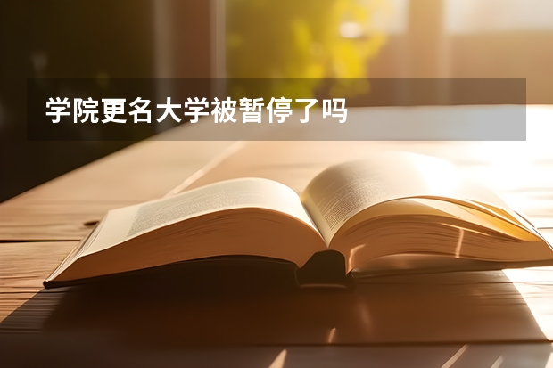 学院更名大学被暂停了吗