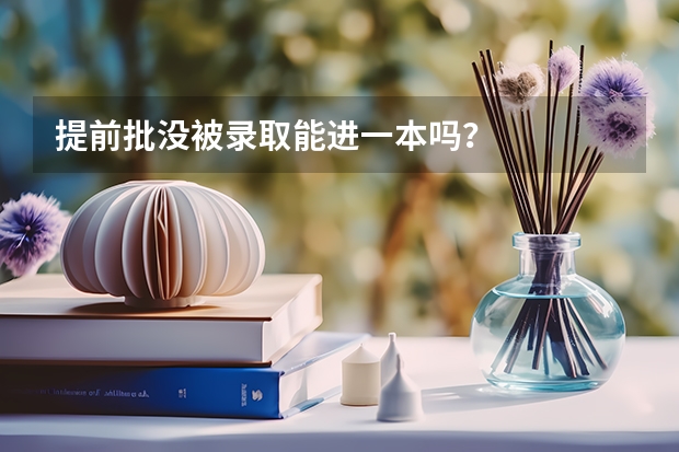 提前批没被录取能进一本吗?