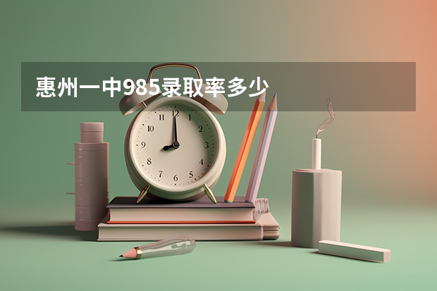 惠州一中985录取率多少