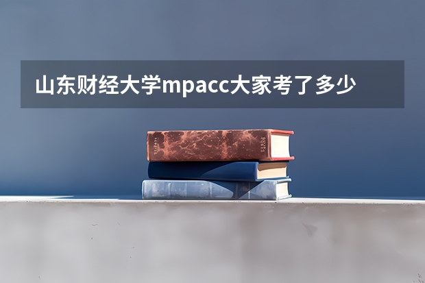 山东财经大学mpacc大家考了多少分