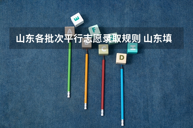山东各批次平行志愿录取规则 山东填志愿是几号到几号