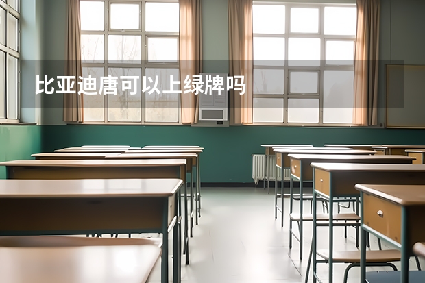 比亚迪唐可以上绿牌吗