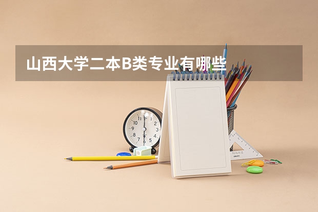 山西大学二本B类专业有哪些