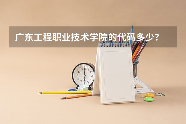 广东工程职业技术学院的代码多少？
