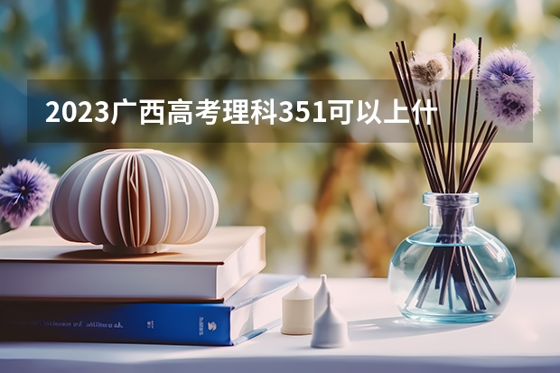 2023广西高考理科351可以上什么大学