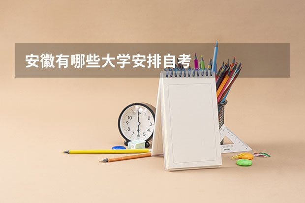安徽有哪些大学安排自考