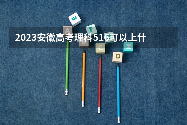 2023安徽高考理科516可以上什么大学