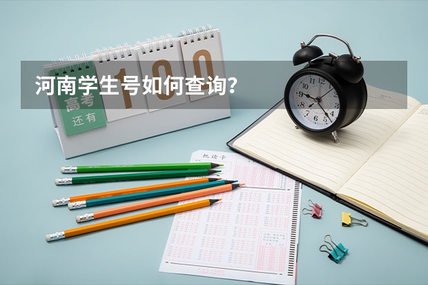 河南学生号如何查询?