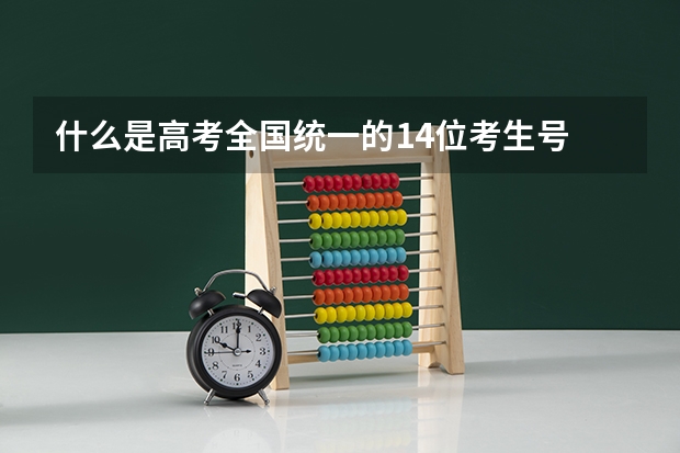 什么是高考全国统一的14位考生号