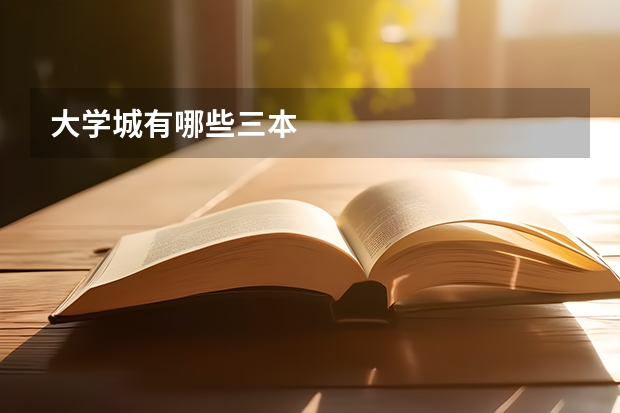 大学城有哪些三本