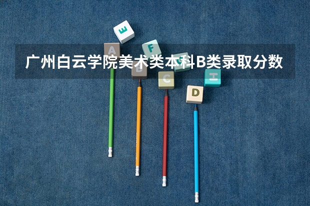 广州白云学院美术类本科B类录取分数线是多少？