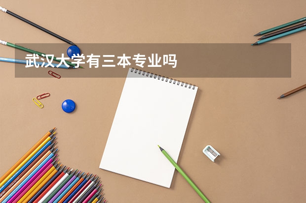 武汉大学有三本专业吗