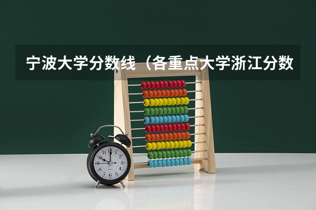 宁波大学分数线（各重点大学浙江分数线）