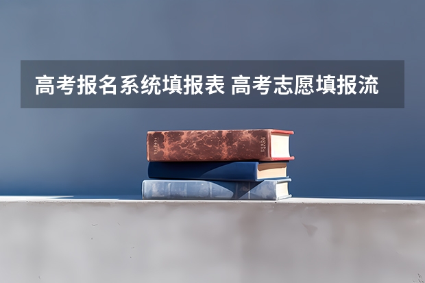 高考报名系统填报表 高考志愿填报流程图解