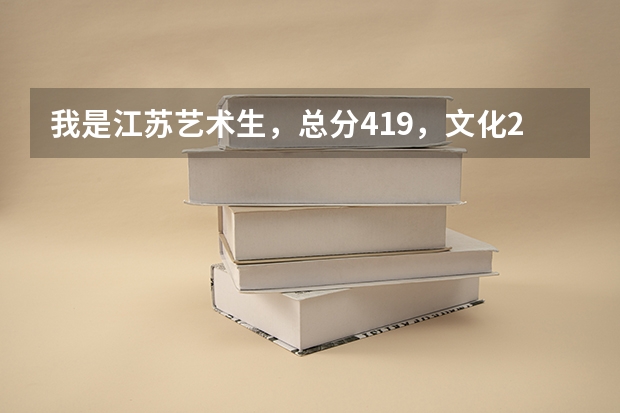 我是江苏艺术生，总分419，文化217，专业202，能上什么本科学校吗？